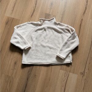 Honest Cotton Mock Crop Sweater in Oat